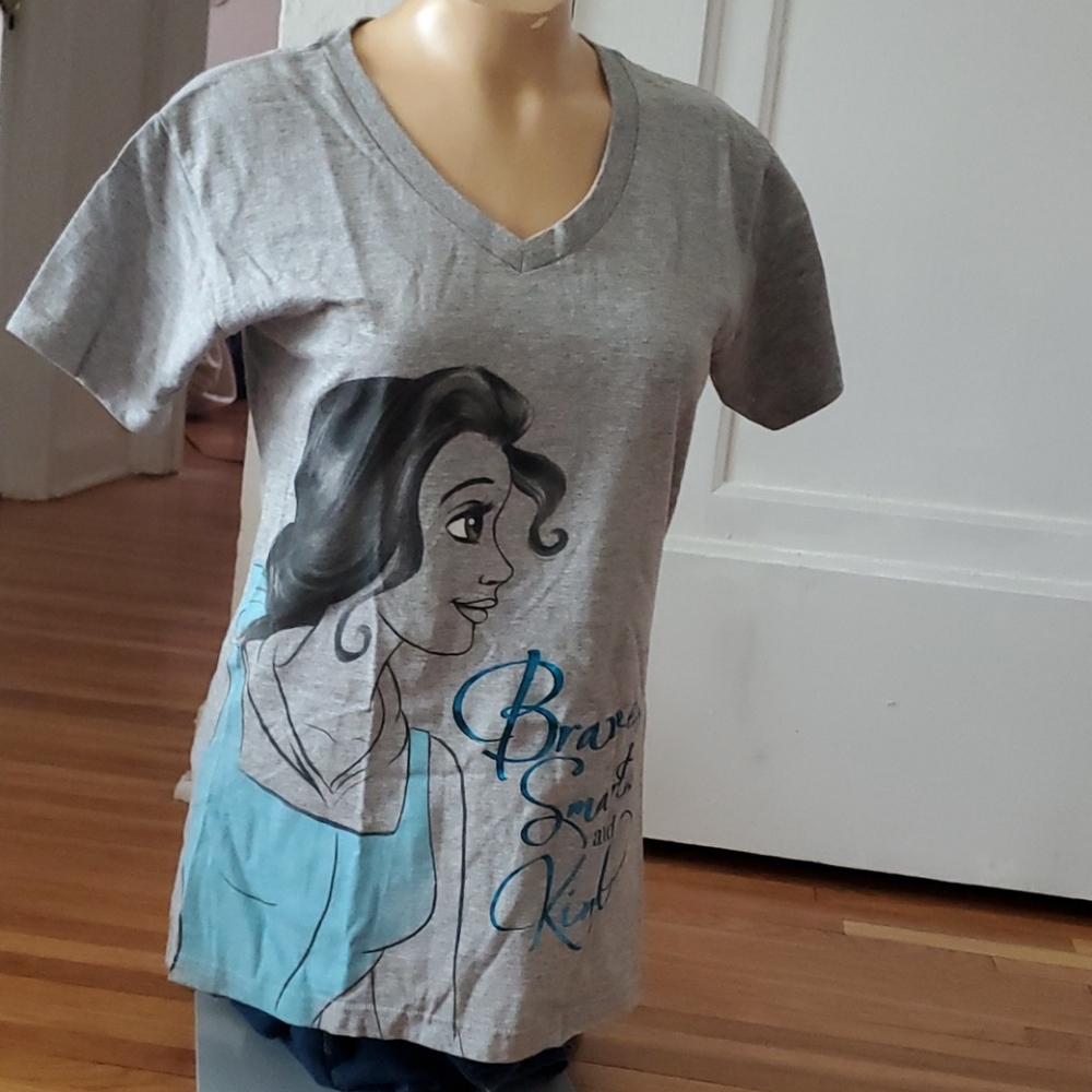 Belle Disney Gray Medium T-Shirt